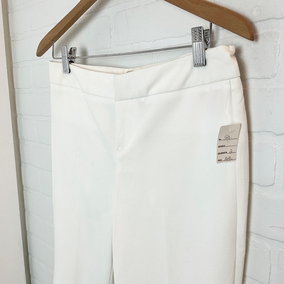 NWT Ecru Trousers Dress Pants Ankle Split hem Crop Ivory Off-White Coastal Sz 2 - Picture 10 of 16